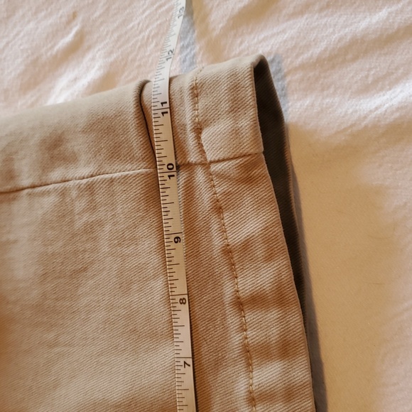 Risen Jeans Cargo Tan High Rise Wide Leg Sz 15 W32 Pants w Trendy Hem Hack - Picture 11 of 14